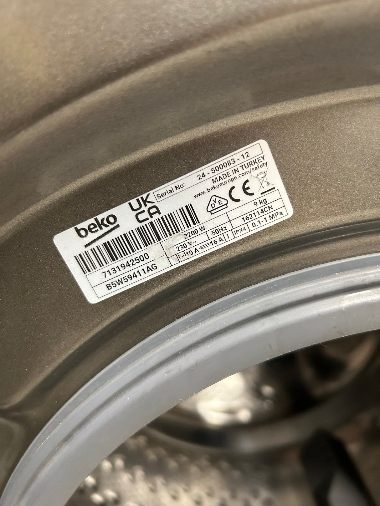 Beko B5W59411AG AquaTech RecycledTub 9kg 1400rpm Washing Machine
