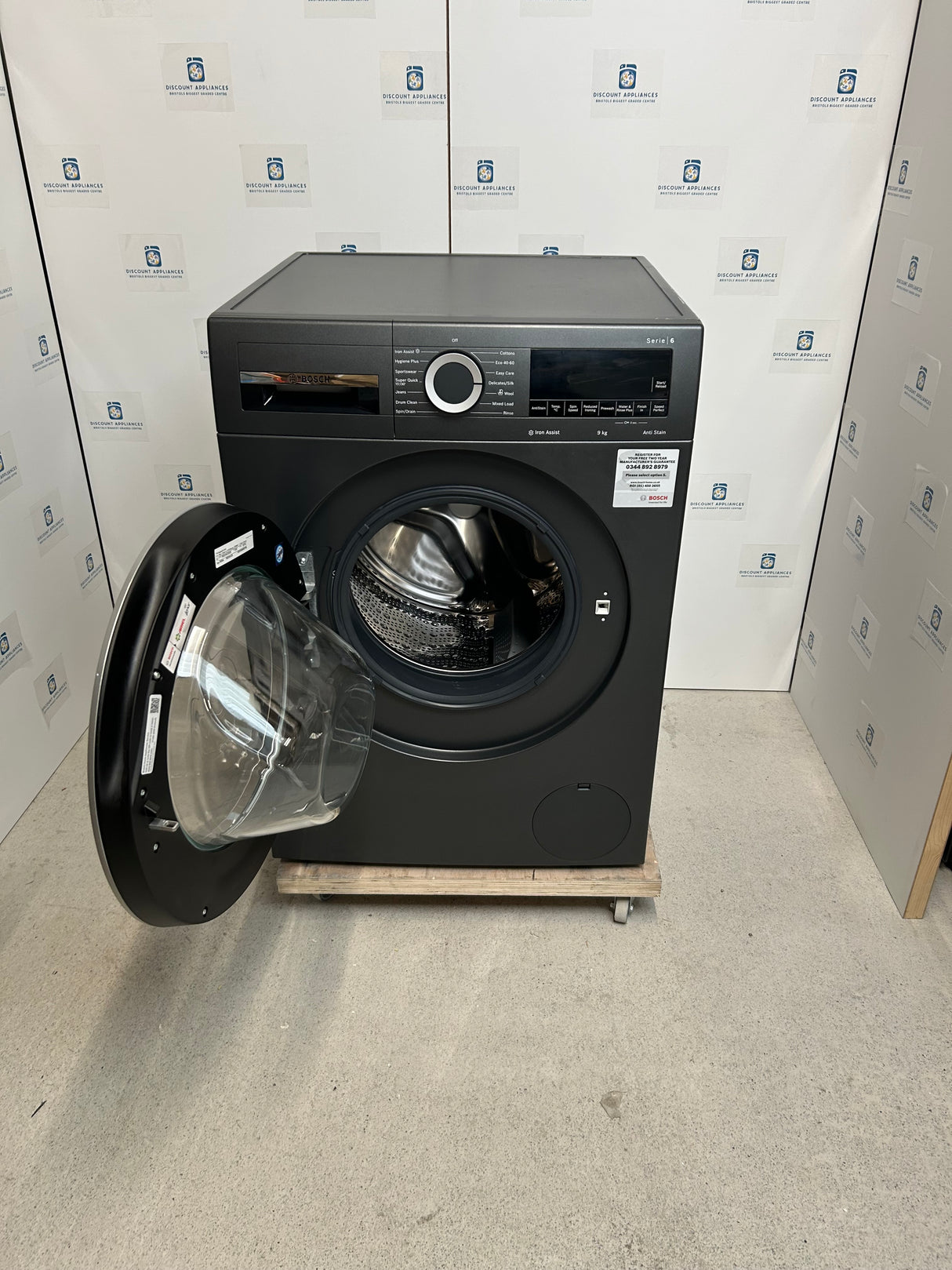 BOSCH Series 6 WGG244ZCGB AntiStain 9 kg 1400 Spin Washing Machine - Graphite