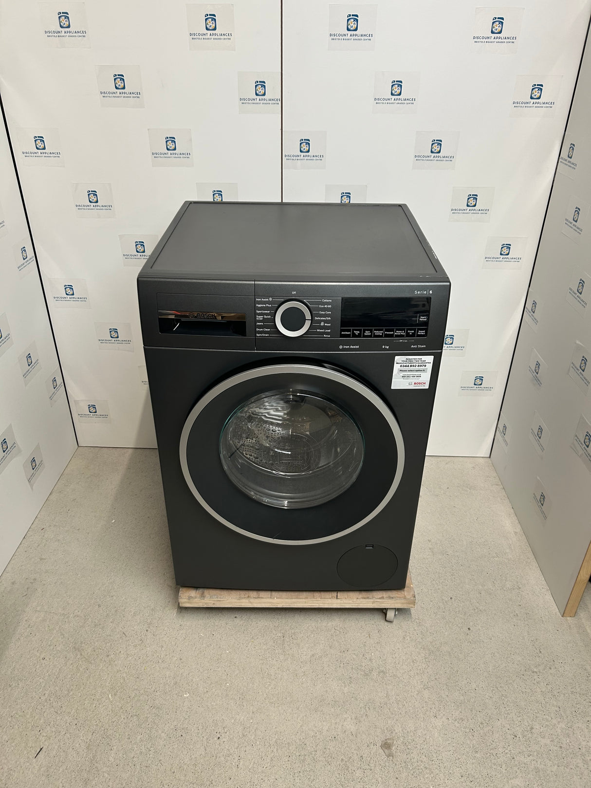 BOSCH Series 6 WGG244ZCGB AntiStain 9 kg 1400 Spin Washing Machine - Graphite